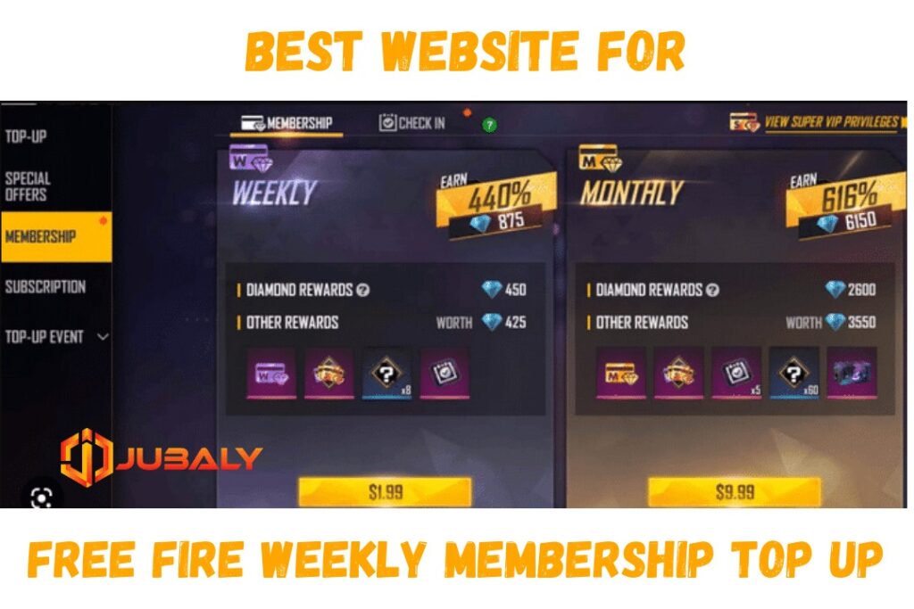 best website for free fire weekly membership topup