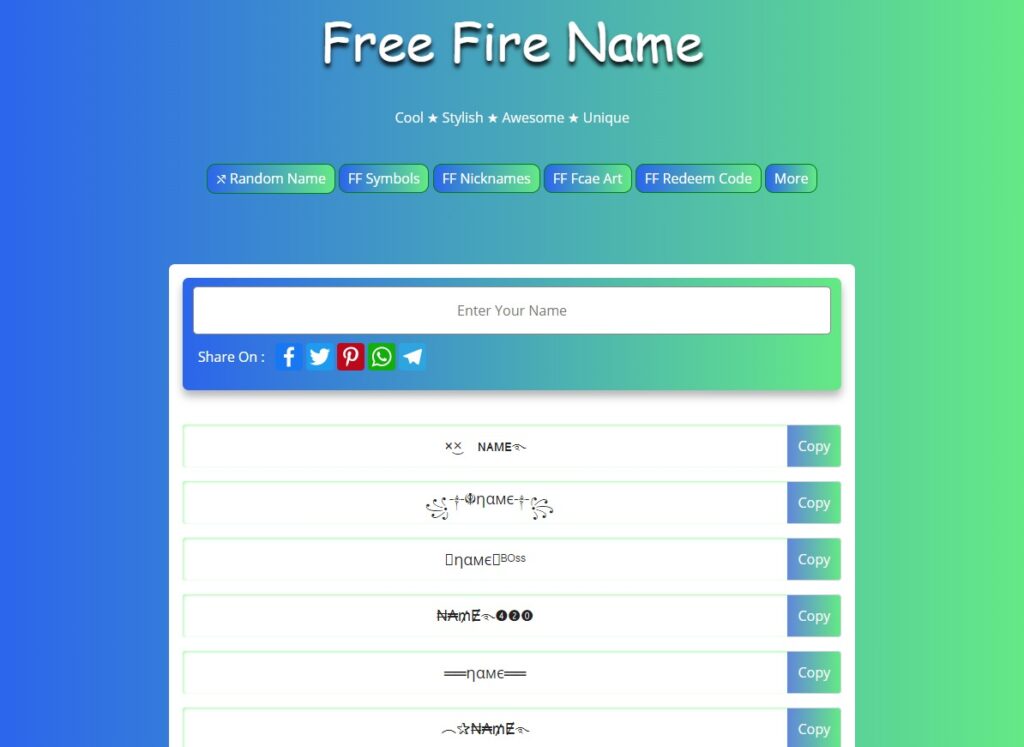free fire stylish name generator website 1