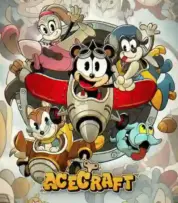 ACECRAFT game artwork featuring cartoon pilots and aircraft with Diamonds and M-Cash