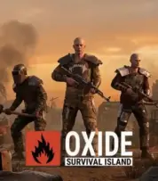 Oxide Survival Island gameplay artwork featuring a survivor overlooking an island